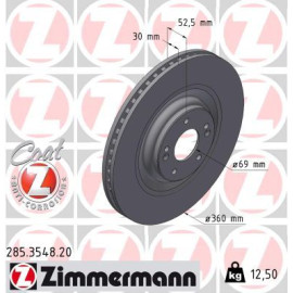 ZIMMERMANN Bremsscheibe 285.3548.20 ZIMMERMANN Bremsscheibe 285.3548.20