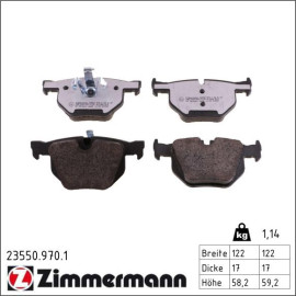 ZIMMERMANN Bremsbeläge 23550.970.1