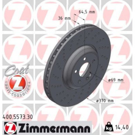 ZIMMERMANN Bremsscheibe 400.5573.30 ZIMMERMANN Bremsscheibe 400.5573.30