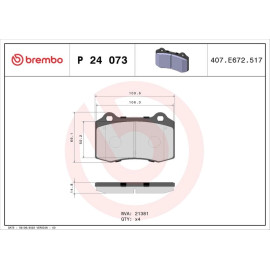 BREMBO Bremsklötze VA P 24 073