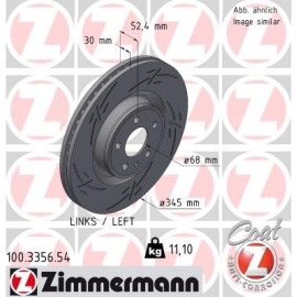 ZIMMERMANN Bremsscheibe 100.3356.54 ZIMMERMANN Bremsscheibe 100.3356.54