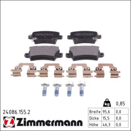 ZIMMERMANN Bremsbeläge 24086.155.2