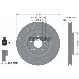 Bremsscheibe Db P. W203/C209/R171 00-11 92119805 Bremsscheibe Db P. W203/C209/R171 00-11 92119805