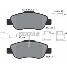Bremsbelagsatz Fiat S. 500 07- 1.3D/Ka 09- 1.3Tdci 2407202