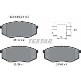 Bremsbelagsatz Hyundai P. Ix20 11- Trw System 2518701