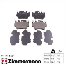 ZIMMERMANN Bremsbeläge 23329.170.1