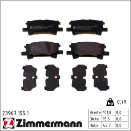 ZIMMERMANN Bremsbeläge 23967.155.1