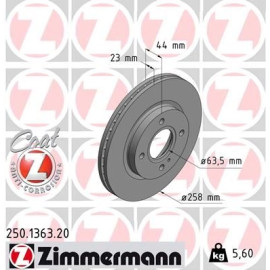 Zimmermann Bremsscheibe 250.1363.20