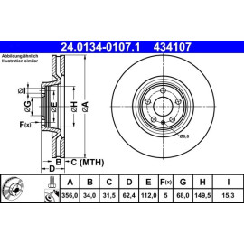 Bremsscheibe Audi S. A6 3.0 Tdi Quattro 12 24.0134-0107.1 Bremsscheibe Audi S. A6 3.0 Tdi Quattro 12 24.0134-0107.1
