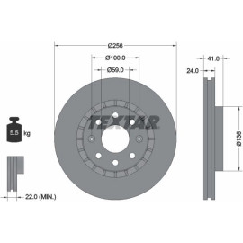 Textar Bremsscheibe 92263303 Textar Bremsscheibe 92263303