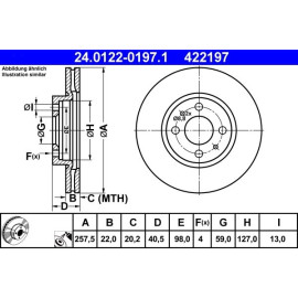 Bremsscheibe Fiat S. 500/Fiorino/Idea/Linea/Panda/Qubo 03 24.0122-0197.1