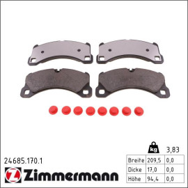 ZIMMERMANN Bremsbeläge 24685.170.1
