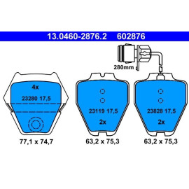 Bremsbelagsatz Audi P. A8 2.8-4.2 Quattro 95-02 13.0460-2876.2