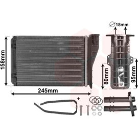 VAN WEZEL Wärmetauscher, Innenraumheizung 43006249