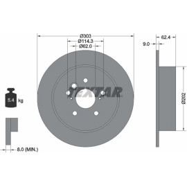 Bremsscheibe Toyota T. Rav-4 00 92144103