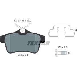 Bremsbelagsatz Citroen T. Ds5 1,6-2,0 Hdi 11-15 2492204
