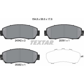 Bremsbelagsatz Honda P. Cr-V 12- 2.2I-Dtec/Odyssey 08 2434201