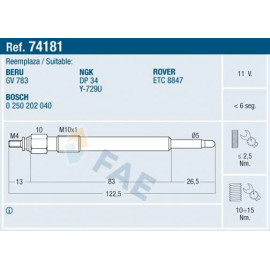FAE Glühkerze 74181