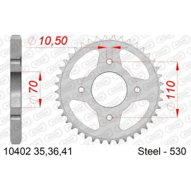 AFAM Kettenrad STAHL 35 Zähne 10402-35