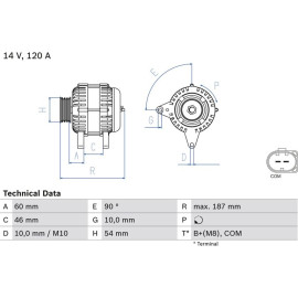 Lichtmaschine 0 986 080 350