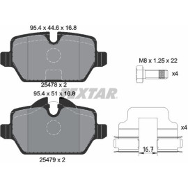 Bremsbelagsatz Mini T. Mini Cooper 10- Countryman 2547801