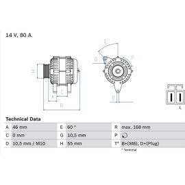 Lichtmaschine 0 986 084 210