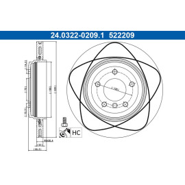 Bremsscheibe Bmw T. 3 2.5-3.0 99-06 Power Disc 24.0322-0209.1 Bremsscheibe Bmw T. 3 2.5-3.0 99-06 Power Disc 24.0322-0209.1