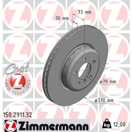 ZIMMERMANN Bremsscheibe 150.2911.32 ZIMMERMANN Bremsscheibe 150.2911.32