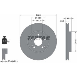 Textar Bremsscheibe 92106005 Textar Bremsscheibe 92106005