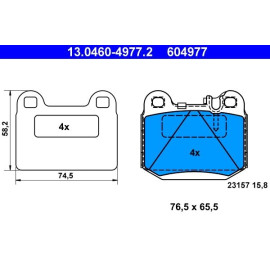 Bremsbelagsatz Db T. W163 2,7-5,4 98-05 13.0460-4977.2