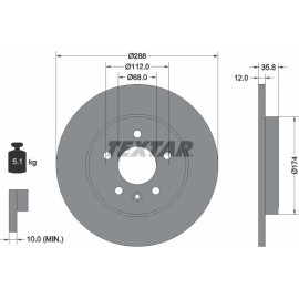 Textar Bremsscheibe 92137003 Textar Bremsscheibe 92137003