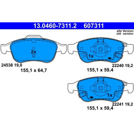 ATE Bremsbelagsatz 13.0460-7311.2 ATE Bremsbelagsatz 13.0460-7311.2