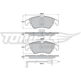 TOMEX brakes Bremsbelagsatz, Scheibenbremse TX 17-13