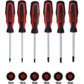 KS TOOLS ERGOTORQUEplus Schraubendreher-Set, 6-teilig, TX mit Loch 159.0040