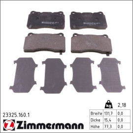 ZIMMERMANN Bremsbeläge 23325.160.1