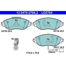 Bremsbelagsatz Sitz P. Alhambra 1,4-2,0 10- Keramik 13.0470-2764.2