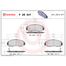 BREMBO Bremsklötze VA P 28 047