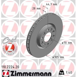 ZIMMERMANN Bremsscheibe 110.2224.20
