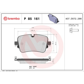BREMBO Bremsklötze HA P 85 161