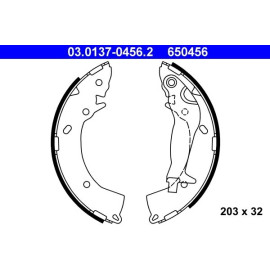 Bremsbackensatz 03.0137-0456.2