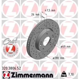 94 481 008 Sport Bremsscheibe VA Sport 320.3806.52 94 481 008 Sport Bremsscheibe VA Sport 320.3806.52