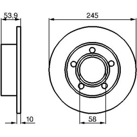 Bremsscheibe HA 0 986 478 461 Bremsscheibe HA 0 986 478 461