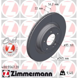 ZIMMERMANN Bremsscheibe 400.5567.20 ZIMMERMANN Bremsscheibe 400.5567.20