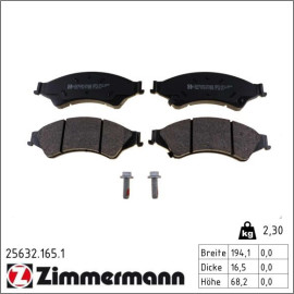 ZIMMERMANN Bremsbeläge 25632.165.1