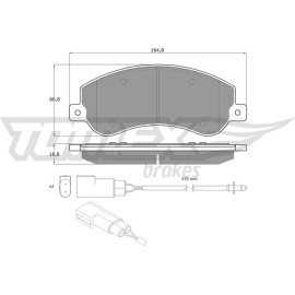 TOMEX brakes Bremsbelagsatz, Scheibenbremse TX 14-77