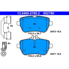 Bremsbelagsatz Db T. W222/C217/R231 12 13.0460-2780.2