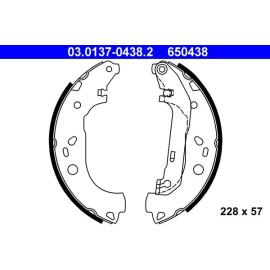 Bremsbackensatz 03.0137-0438.2