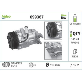 Kompressor, Klimaanlage 699367