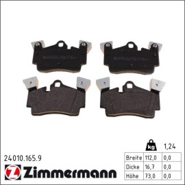 ZIMMERMANN Bremsbeläge 24010.165.9
