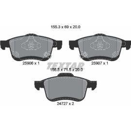 Bremsbelagsatz Fiat P. 500L 1.4/1.6D 13 2590601